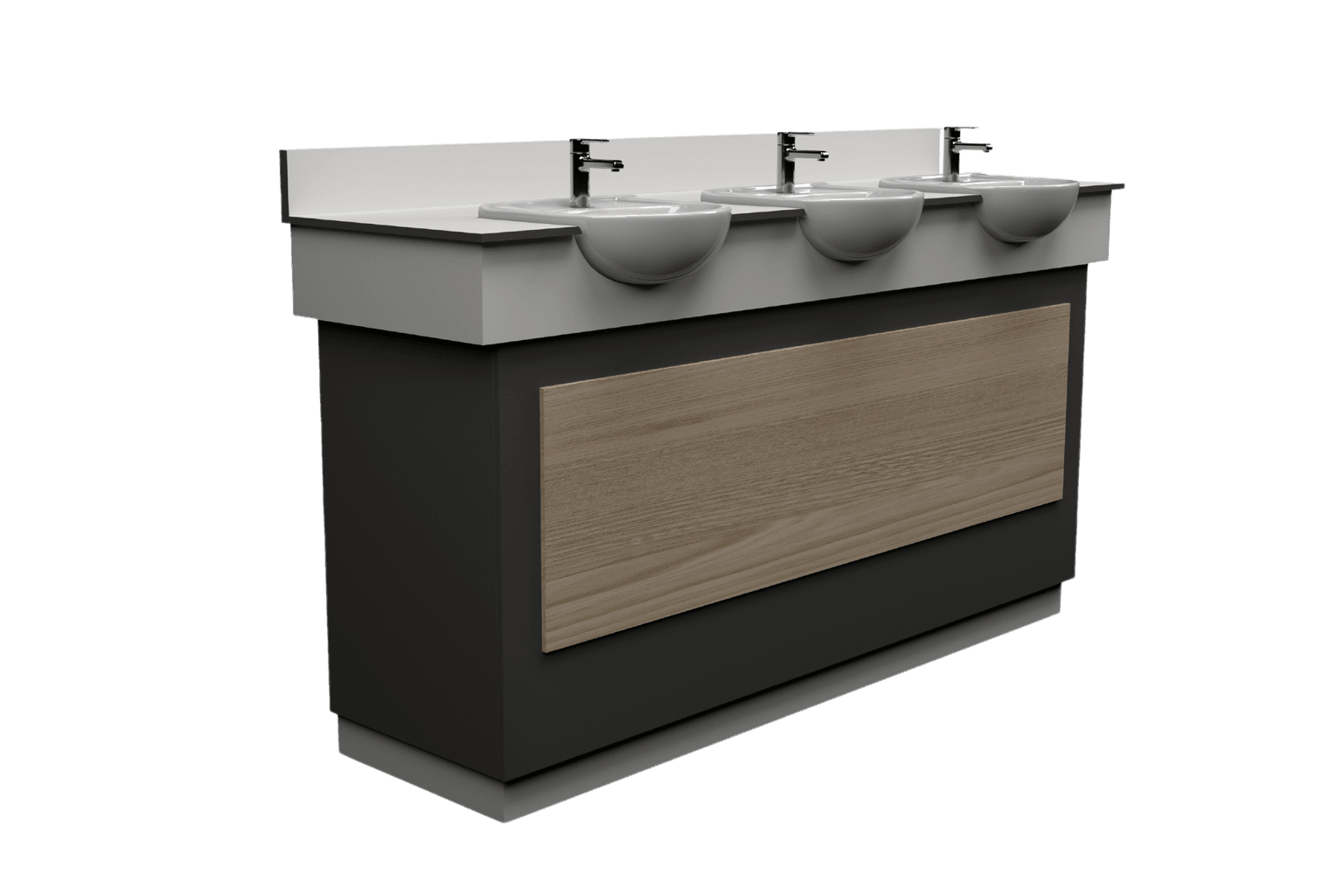 1600-2000mm Semi Recessed Vanity Unit