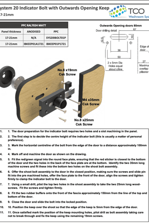 System 20 Indicator Bolt with Outwards Opening